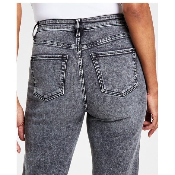 Women's Distressed High-Rise Straight-Leg Jeans, Created for Macy's - Picture 4 of 7